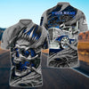 Bluejose Personalized Name Multicolor Teal Skull Truck All Over Printed Unisex Shirt