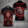 BlueJose Darts Lightning Skull Personalized Name, Team Name Shirt (4 Colors)
