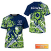 Pickleball, Scritch Man Green Blue Personalized Name 3D Tshirt Gift For Pickleball Player