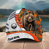 BlueJose Hunting Orange Camo White Sport Customized Name Cap