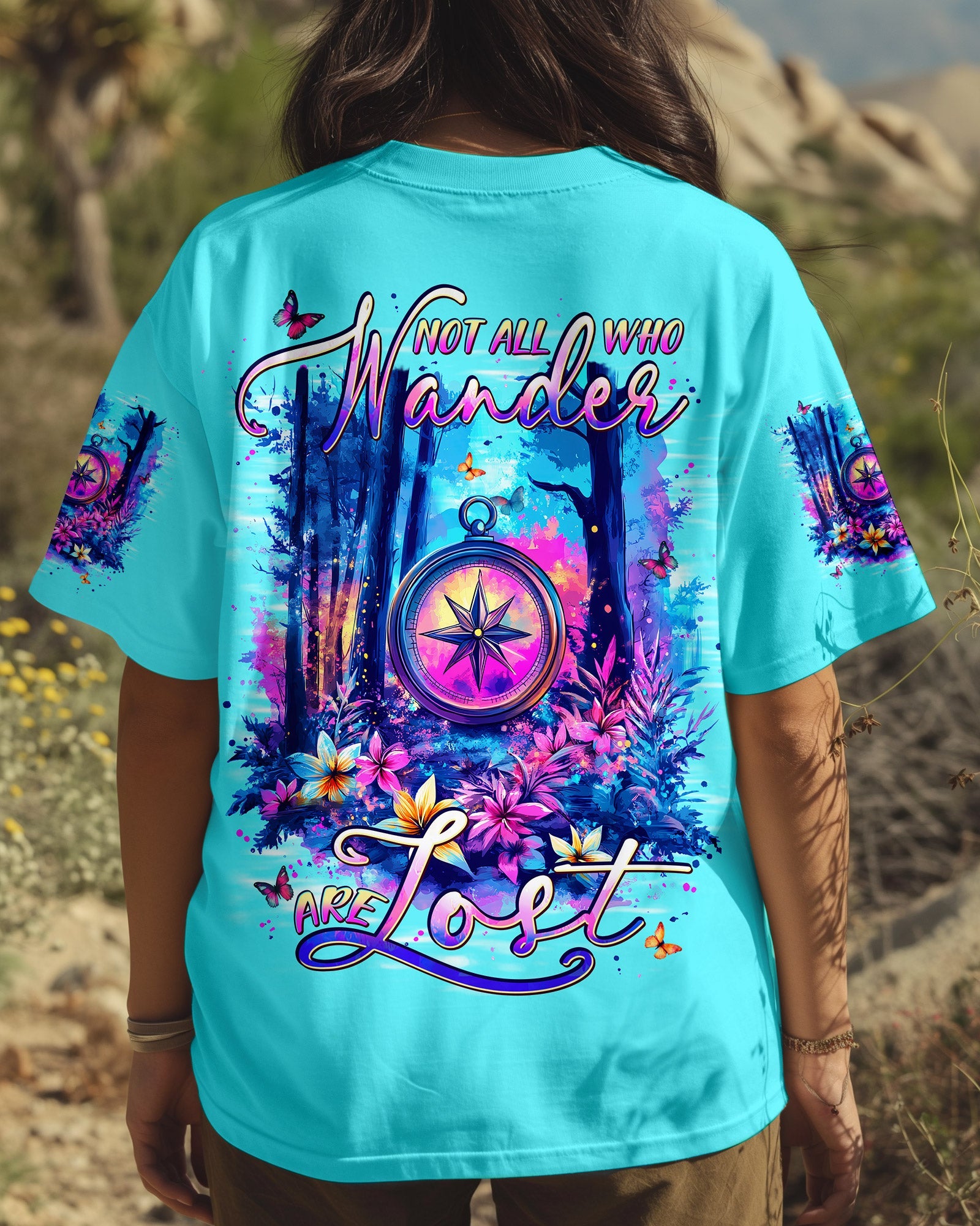 NOT ALL WHO WANDER ARE LOST COMPASS ALL OVER PRINT - TYPQ1606253