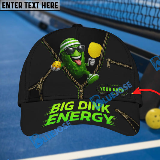 BlueJose Custom Name Funny Pickleball Cap, Big Dink Energy Pickleball Classic Cap For Men's, Gift For Pickleball Players