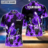 BlueJose Personalized Name and Team Name Fire Skull Bowling and Pins 3D Shirt, Personalized Shirts For Bowling Players