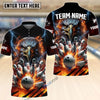 BlueJose Eagle Power Bowling And Pins Customized Name 3D Shirt