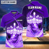 BlueJose Bowling Ball And Pins Thunder Multicolor Customized Name, Team Name 3D Shirt