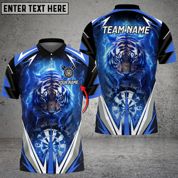BlueJose Darts Thunder Tiger Personalized Name, Team Name Shirt