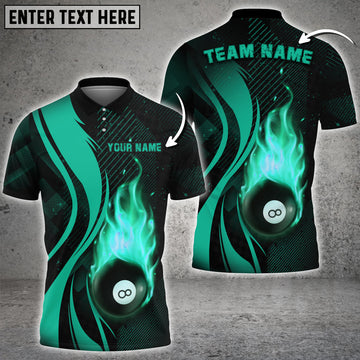 BlueJose Billiards Ball 8 Lonelt Fire Personalized Name, Team Name Unisex Shirt ( 6 Colors )