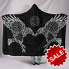 Viking Style Hooded Blanket The Raven of Odin Tattoo