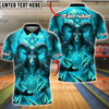 BlueJose Bowling And Pins Infernal Goat King Customized Name, Team Name 3D Shirt (4 Colors)