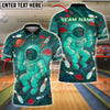 BlueJose Bowling And Pins Space Ape Bigfoot Customized Name, Team Name 3D Shirt (4 Colors)
