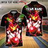 BlueJose Bowling & Pins Crown Pins Graffiti Splash Art Customized Name, Team Name 3D Shirt (6 Colors)