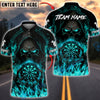 BlueJose Darts Flaming Skull Dark Fire Style Multicolor Options Personalized Name Shirt (4 Colors)