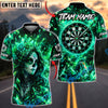 BlueJose Darts Crystal Crown Sugar Skull Girl Personalized Name, Team Name Unisex Shirt (4 Colors)