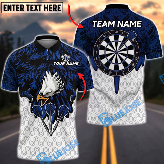 BlueJose Darts Eagle Feather Wings Personalized Name, Team Name Unisex Shirt (4 Colors)