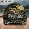 BlueJose Fishing Grass Camouflage Water Splash Personalized Name Classic 3D Cap Personalized Cap (13 Breeds)