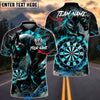 BlueJose Darts Horse Fiery Dark Fantasy Personalized Name, Team Name Unisex Shirt (4 Colors)