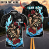 BlueJose Darts Sugar Skull Rose Gothic Flame Personalized Name, Team Name Unisex Shirt (4 Colors)