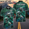 BlueJose Darts Triple Skull Gothic Roses Personalized Name, Team Name Unisex Shirt (4 Colors)