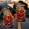 BlueJose Darts Red Bull Flaming Dartboard Personalized Name, Team Name Unisex Shirt (4 Colors)