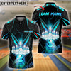 BlueJose Bowling And Pins Gold Light Customized Name 3D Shirt (6 Colors)