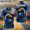 BlueJose Bowling And Pins Black Flame Eagle Customized Name 3D Shirt (6 Colors)