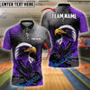 BlueJose Bowling And Pins Black Flame Eagle Customized Name 3D Shirt (6 Colors)