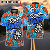 BlueJose Darts Don‚Äôt Panic Graffiti Art Funny Dartboard Customized Name, Team Name 3D Shirt (4 Colors)