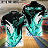 BlueJose Bowling And Pins Golden Crown Customized Name, Team Name 3D Shirt (4 Colors)