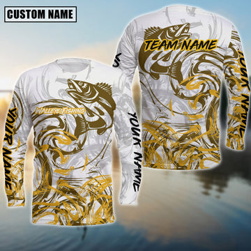 Bluejose Walleye Fishing Deep Sea Trophy Custom Name & Team Name 3D Shirts