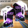 BlueJose Bowling And Pins Champion Golden Customized Name, Team Name 3D Shirt (4 Colors)