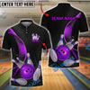 BlueJose Bowling Strike Motion Minimal Style Customized Name 3D Shirt (4 Colors)