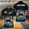 BlueJose Bowling And Pins Alarm Clock Sleeping Pin & Wake-Up Ball Customized Name 3D Shirt (4 Colors)