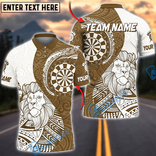 BlueJose Darts Lion King Tribal Personalized Name, Team Name Unisex Shirt (4 Colors)