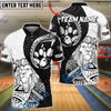 BlueJose Bowling And Pins Lion King Tribal Customized Name, Team Name 3D Shirt (4 Colors)