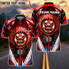 BlueJose Darts Monster Paint Lightning Personalized Name, Team Name Unisex Shirt (4 Colors)