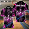 BlueJose Bowling And Pins Color Diamond Multicolor Customized Name 3D Shirt (4 Colors)