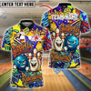 BlueJose Bowling And Pins Graffiti Funny Gutterly Ridiculous Customized Name, Team Name 3D Shirt (4 Colors)