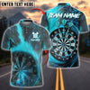 BlueJose Darts Blazing Bullseye Personalized Name, Team Name Shirt (4 Colors)