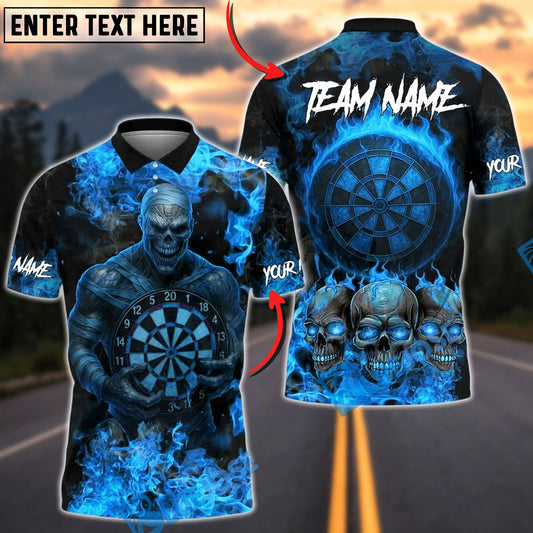 BlueJose Darts Mummy Inferno Personalized Name, Team Name Unisex Shirt (4 Colors)