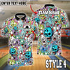 BlueJose Bowling And Pins Zombie Skull Horror Style Customized Name 3D Shirt (6 Colors)