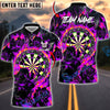BlueJose Darts Flaming Roses Dartboard Multicolor Options Personalized Name Shirt (4 Colors)