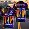 BlueJose Darts Neon Quote Just The Tip I Promise Funny Dart Player Personalized Name Shirt