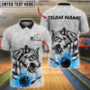 BlueJose Bowling And Pins Wolf Strike Customized Name, Team Name 3D Shirt (4 Colors)