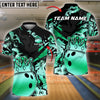 BlueJose Bowling King Crown Golden Pattern Customized Name 3D Shirt (4 Colors)