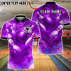 BlueJose Bowling And Pins Dramatic Smoke Flare Customized Name, Team Name 3D Shirt (4 Colors)