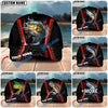 BlueJose Fishing Jumping Splash Action Red Black Tech Design Personalized Cap (13 Breeds)