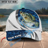 BlueJose Fishing Silver Scale Pattern Realistic Jumping Fish Water Splash Personalized Cap (13 Breeds)