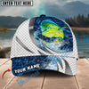 BlueJose Fishing Silver Scale Pattern Realistic Jumping Fish Water Splash Personalized Cap (13 Breeds)