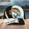 BlueJose Fishing Gold Black Dynamic Jump Personalized Cap (13 Breeds)