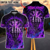 BlueJose Darts Flaming Skeleton Middle Finger Dartboard Multicolor Options Personalized Name Shirt (4 Colors)
